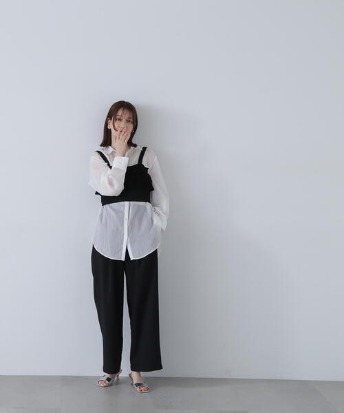 N.（N. Natural Beauty Basic）（エヌエヌナチュラルビューティーベーシック）の「◆シアーストライプシャツ（シャツ/ブラウス・レディース・ブルー系その他/ベージュ系その他/グレー系その他/ピンク系その他/ホワイト系その他・MEDIUM）」の21枚目の写真