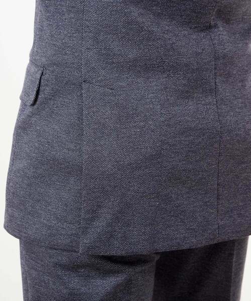 MEN'S MELROSE(メンズメルローズ)の「スーパーテックスジャガードジャージジャケット(セットアップ可)(テーラードジャケット・メンズ・ネイビー/ライトグレー・2/3/4/5)」の9枚目の写真