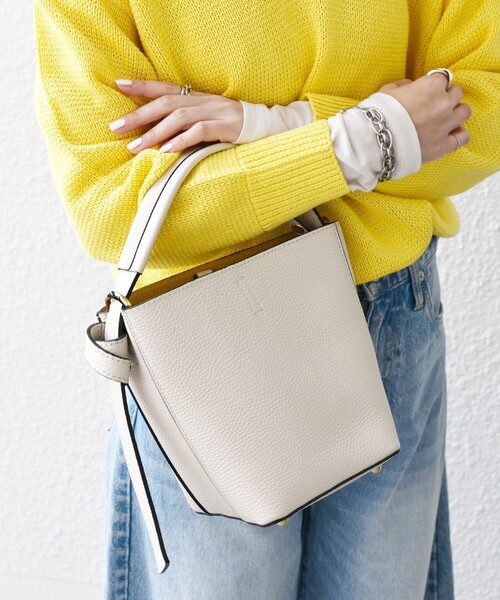 MARCO BIANCHINI（マルコビアンチーニ）の「MARCO BIANCHINI: 2WAYバスケット ワンハンドル ショルダーバッグ（ショルダーバッグ・レディース・オフホワイト/オレンジ/グリーン・ONE SIZE）」の2枚目の写真