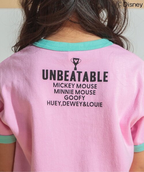 Disney（ディズニー）の「【リンク】ディズニーキャラクター　カラバリリンガーTシャツ（Tシャツ/カットソー・キッズ・ピンク/ターコイズブルー/オフホワイト/ライム・120/110/100/90/80/130）」の8枚目の写真
