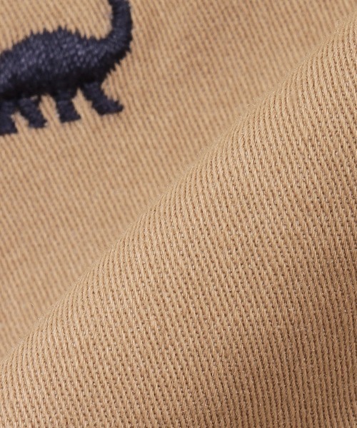 sense of wonder(センスオブワンダー)の「恐竜刺しゅうサロペットパンツ(サロペット/オーバーオール・キッズ・ネイビー/ベージュ・70-80cm/80-90cm)」の11枚目の写真