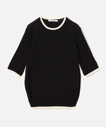 allureville | 【SLOANE(スローン) 】バイカラー5分丈クルーネック(ニット/セーター)