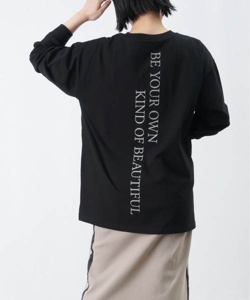 LUCA/LADY LUCK LUCA(ルカ/レディラックルカ)の「LC/LLL バックプリントロングスリーブTシャツ / バックロゴロンTee(Tシャツ/カットソー・レディース・キャメル/オフホワイト/ブラック/ピンク・FREE)」の1枚目の写真