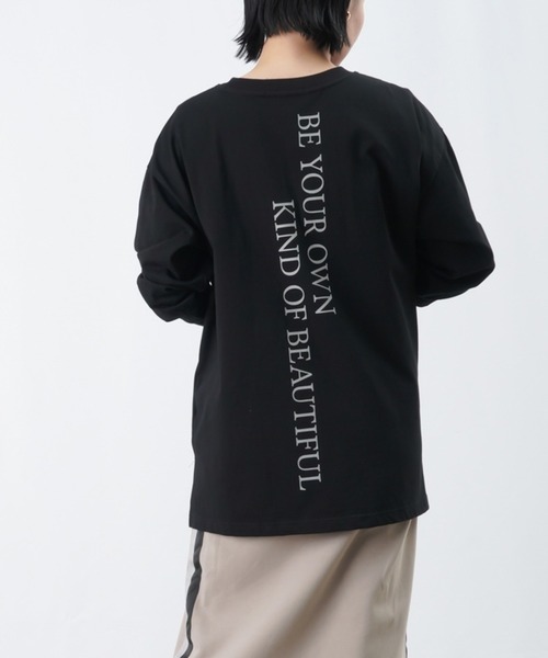 LUCA/LADY LUCK LUCA(ルカ/レディラックルカ)の「LC/LLL バックプリントロングスリーブTシャツ / バックロゴロンTee(Tシャツ/カットソー・レディース・キャメル/オフホワイト/ブラック/ピンク・FREE)」の8枚目の写真