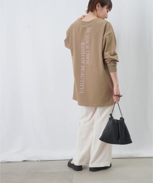 LUCA/LADY LUCK LUCA(ルカ/レディラックルカ)の「LC/LLL バックプリントロングスリーブTシャツ / バックロゴロンTee(Tシャツ/カットソー・レディース・キャメル/オフホワイト/ブラック/ピンク・FREE)」の18枚目の写真