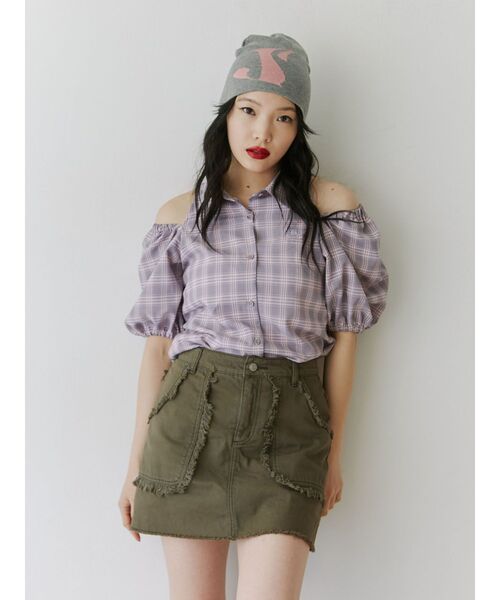 jouetie(ジュエティ)の「ミリタリーフリンジスカパン(スカート・レディース・ベージュ/カーキ/ブラック/ピンク・SMALL/MEDIUM)」の14枚目の写真