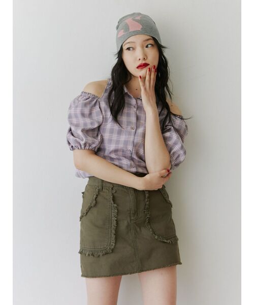 jouetie(ジュエティ)の「ミリタリーフリンジスカパン(スカート・レディース・ベージュ/カーキ/ブラック/ピンク・SMALL/MEDIUM)」の16枚目の写真