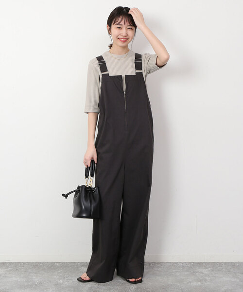 SLOBE IENA(スローブイエナ)の「トタンテレコ五分袖プルオーバー(Tシャツ/カットソー・レディース・ネイビー/ベージュ/ラベンダー・FREE)」の5枚目の写真