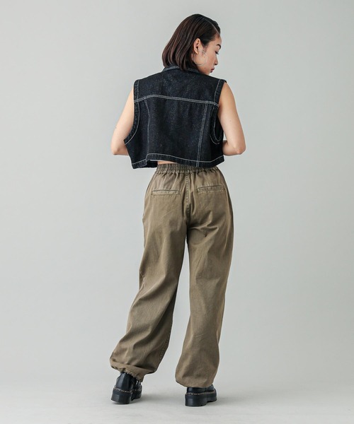 X-girl（エックスガール）の「SLEEVELESS CROPPED JACKET（ブルゾン