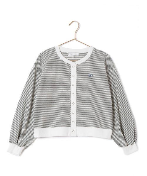 ROPE' PICNIC（ロペピクニック）の「刺繍リブカットカーディガン（カーディガン/ボレロ・レディース・グレー/ホワイト系その他/ブラック/キナリ・38）」の14枚目の写真