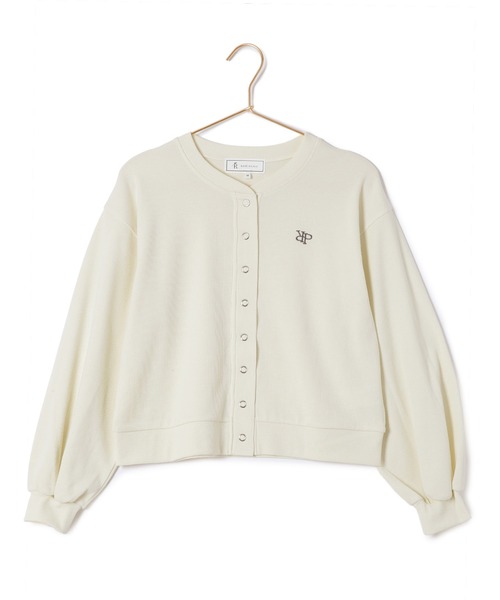 ROPE' PICNIC（ロペピクニック）の「刺繍リブカットカーディガン（カーディガン/ボレロ・レディース・グレー/ホワイト系その他/ブラック/キナリ・38）」の5枚目の写真