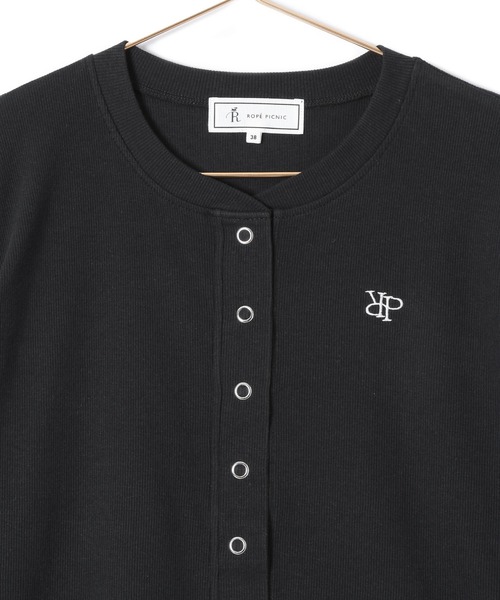 ROPE' PICNIC（ロペピクニック）の「刺繍リブカットカーディガン（カーディガン/ボレロ・レディース・グレー/ホワイト系その他/ブラック/キナリ・38）」の9枚目の写真
