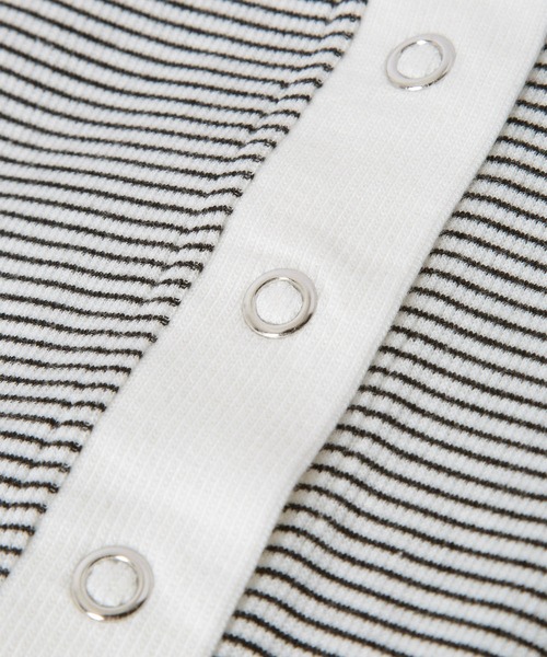 ROPE' PICNIC（ロペピクニック）の「刺繍リブカットカーディガン（カーディガン/ボレロ・レディース・グレー/ホワイト系その他/ブラック/キナリ・38）」の16枚目の写真