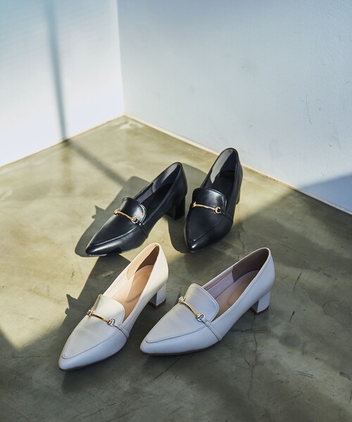 coen（コーエン）の「【RONEL】ローヒールビットローファー（パンプス・レディース・オフホワイト/ブラック・M/L）」の20枚目の写真