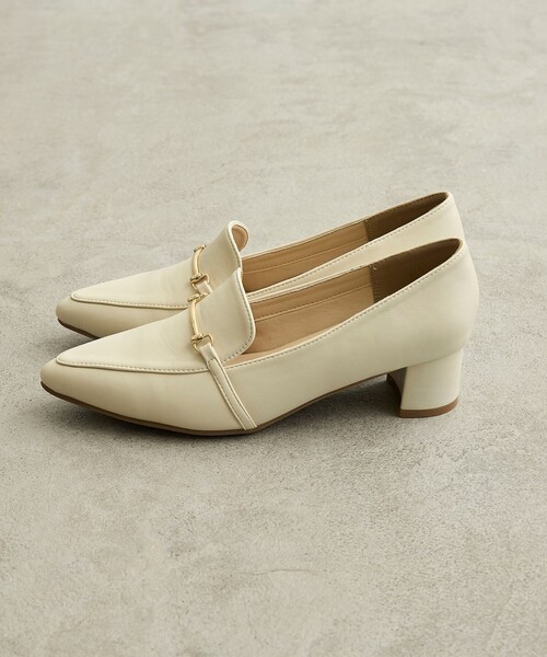 coen（コーエン）の「【RONEL】ローヒールビットローファー（パンプス・レディース・オフホワイト/ブラック・M/L）」の22枚目の写真