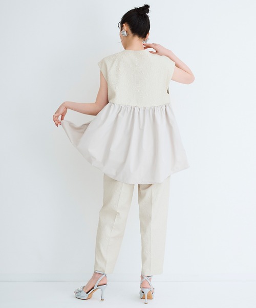 Narcissus（ナルシス）の「ジャガードテーパードパンツ（その他パンツ・レディース・ブラック/ベージュ・FREE）」の8枚目の写真