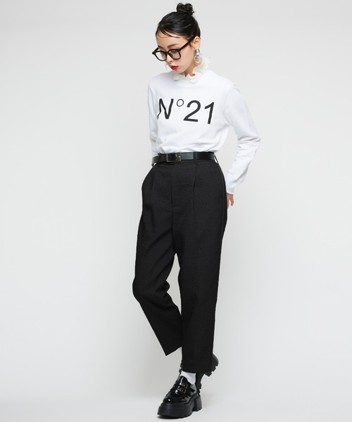 Narcissus（ナルシス）の「ジャガードテーパードパンツ（その他パンツ・レディース・ブラック/ベージュ・FREE）」の4枚目の写真