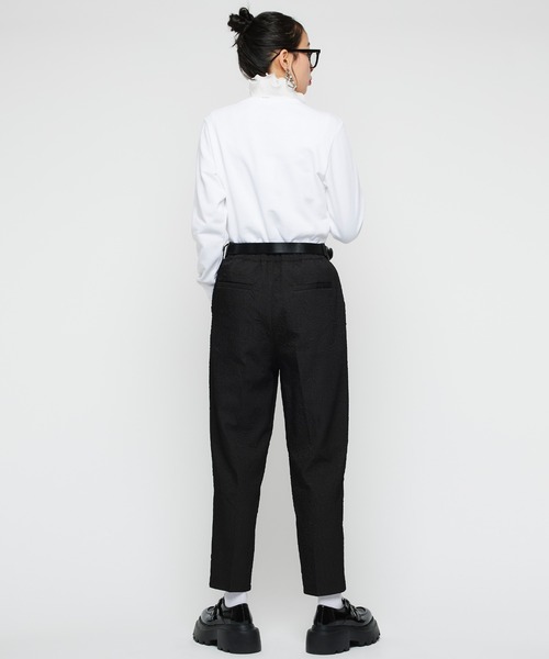 Narcissus（ナルシス）の「ジャガードテーパードパンツ（その他パンツ・レディース・ブラック/ベージュ・FREE）」の5枚目の写真