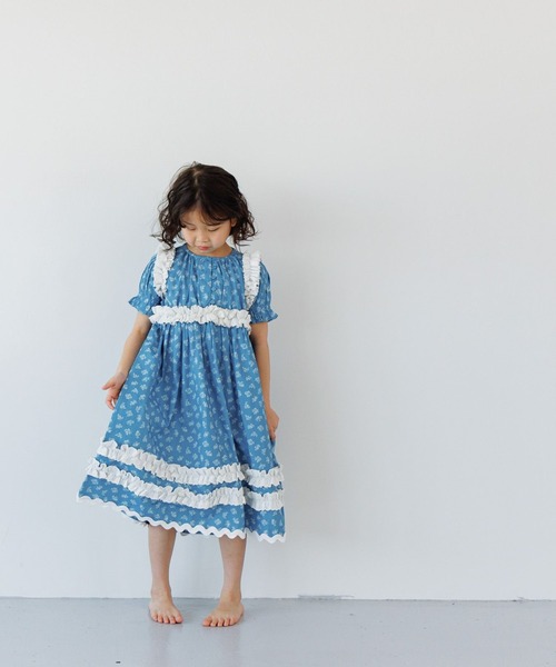LOWRYS FARM(ローリーズファーム)の「INDIAISプリントワンピースSS 112151(ワンピース・キッズ・ブルー/ブラック・140cm/130cm/120cm/110cm/150cm)」の2枚目の写真