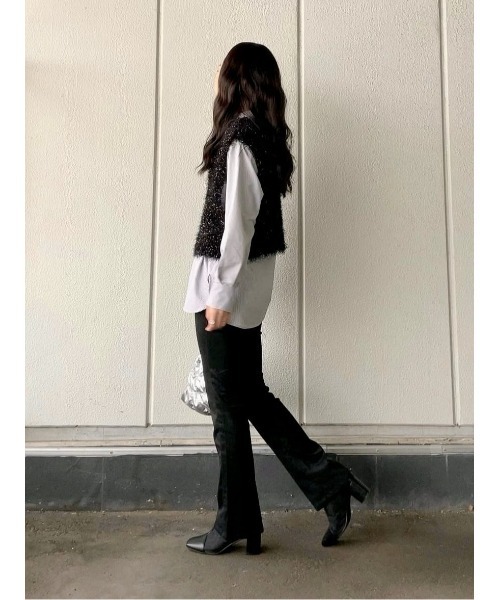 EDWIN（エドウィン）の「【EDWIN】ハタラクロ ブーツカットパンツ (ストレッチツイル / 色あせしにくい / オフィスカジュアル)（その他パンツ・レディース・ブラック・M/L/XL/XS/S）」の10枚目の写真