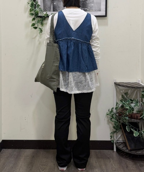 EDWIN（エドウィン）の「【EDWIN】ハタラクロ ブーツカットパンツ (ストレッチツイル / 色あせしにくい / オフィスカジュアル)（その他パンツ・レディース・ブラック・M/L/XL/XS/S）」の19枚目の写真