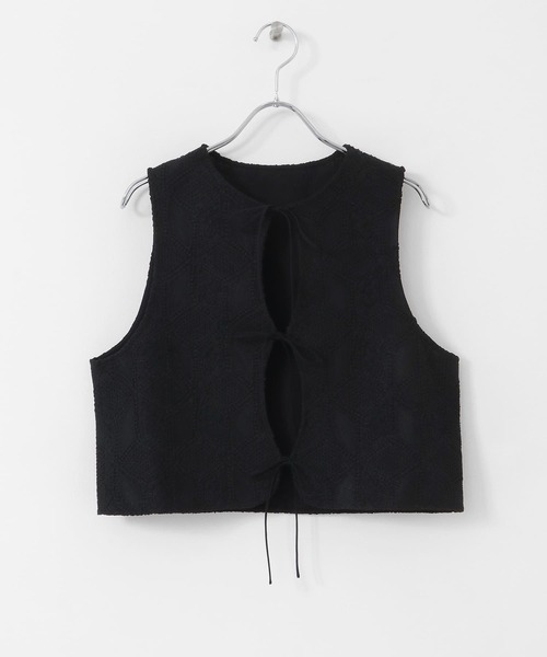 KBF（ケイビーエフ）の「ボンディングレースベスト（ベスト・レディース・オフホワイト/ブラック・ONE）」の21枚目の写真