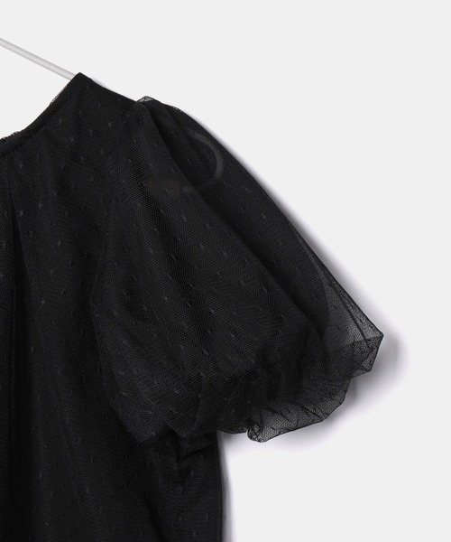 ROPE' PICNIC(ロペピクニック)の「【KIDS】チュールカットトップス(Tシャツ/カットソー・キッズ・ブラック/オフホワイト・110/120/130/140/150)」の14枚目の写真