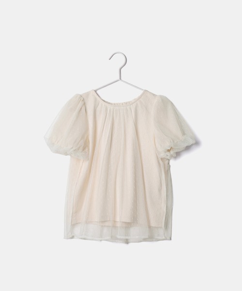 ROPE' PICNIC(ロペピクニック)の「【KIDS】チュールカットトップス(Tシャツ/カットソー・キッズ・ブラック/オフホワイト・110/120/130/140/150)」の17枚目の写真