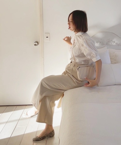 RUBY AND YOU(ルビーアンドユー)の「エンブロイダリーポケットシャツ(シャツ/ブラウス・レディース・オフホワイト/ベージュ系その他・FREE)」の8枚目の写真