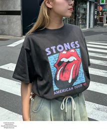 【ユニセックス】【THE ROLLING STONES/ローリング・ストーンズ】ヴィンテージ加工ロックTシャツ