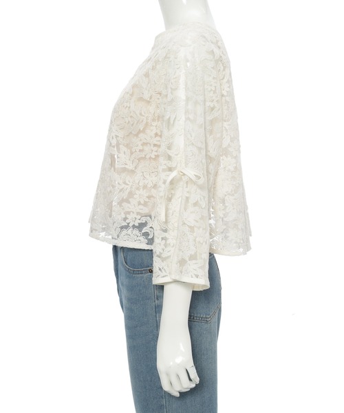 fifth（フィフス）の「フラワーレースキャミ付ブラウス（シャツ/ブラウス・レディース・ブラック/ベージュ・M）」の14枚目の写真