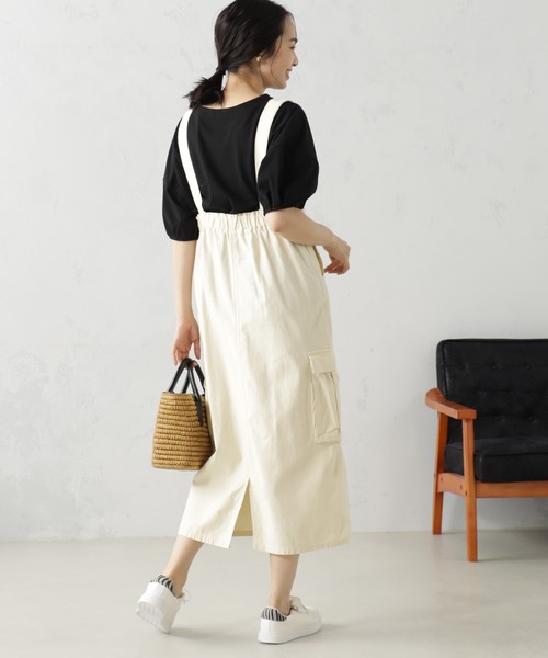 FOUND GOOD（ファウンドグッド）の「ふんわりスリーブ華奢見えTシャツ（Tシャツ/カットソー・レディース・ネイビー/ブラック/ホワイト系5/グレー系/ブルー系2/レッド系8・M/L/S）」の14枚目の写真