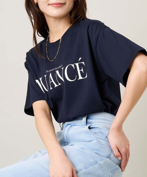 a.v.v（アーヴェヴェ）の「【EC販売不可】クラシックロゴTシャツ（Tシャツ/カットソー・レディース・ホワイト/ライトグレー/ネイビー/ブルー・40/38/42/36/34）」の3枚目の写真