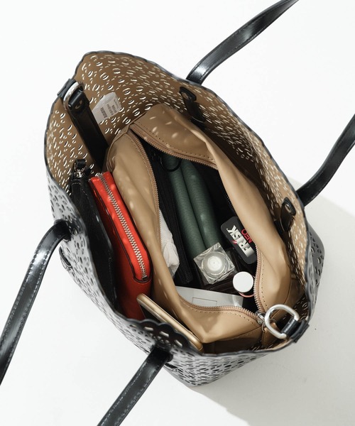 ZAKKA-BOX（ザッカボックス）の「スカラップレースパンチングトートバッグ（トートバッグ・レディース・ホワイト/ブラック・FREE）」の20枚目の写真