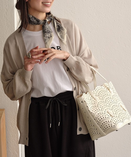 スカラップレースパンチングトートバッグ（トートバッグ）｜ZAKKA-BOX