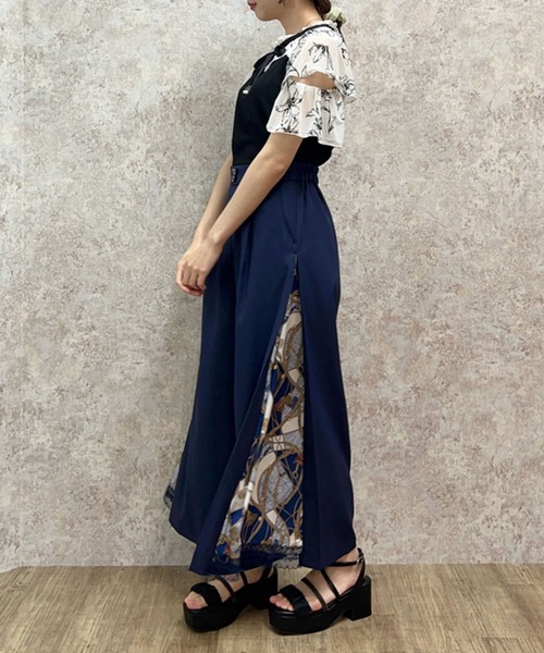 axes femme（アクシーズファム）の「サイドスカーフ切替パンツ（その他