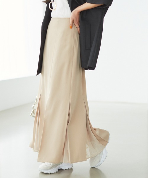 VIS（ビス）の「プリーツ切替マーメイドスカート（スカート・レディース・ベージュ/ブルー/ブラック・M/S）」の16枚目の写真