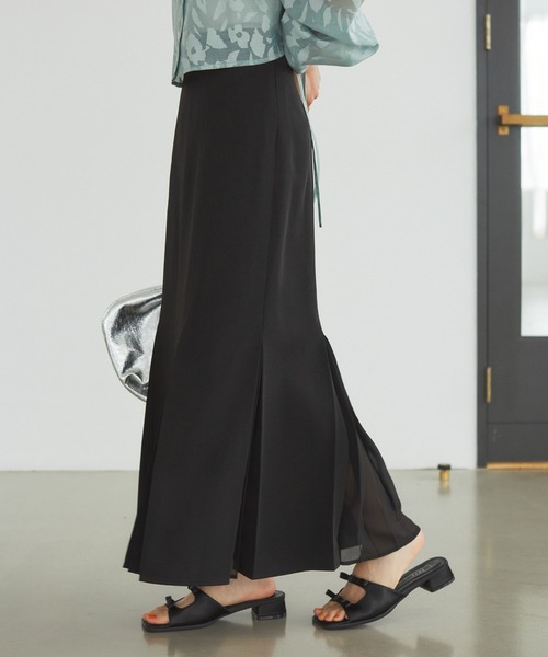 VIS（ビス）の「プリーツ切替マーメイドスカート（スカート・レディース・ベージュ/ブルー/ブラック・M/S）」の19枚目の写真