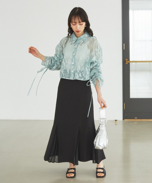 VIS（ビス）の「プリーツ切替マーメイドスカート（スカート・レディース・ベージュ/ブルー/ブラック・M/S）」の10枚目の写真