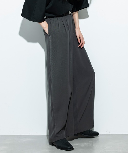 JUNRED(ジュンレッド)の「【 CICA加工・セットアップ対応 】ライトドレス4タックスーパーワイドパンツ(スラックス・メンズ・ブラック/チャコールグレー・L/M/S)」の14枚目の写真