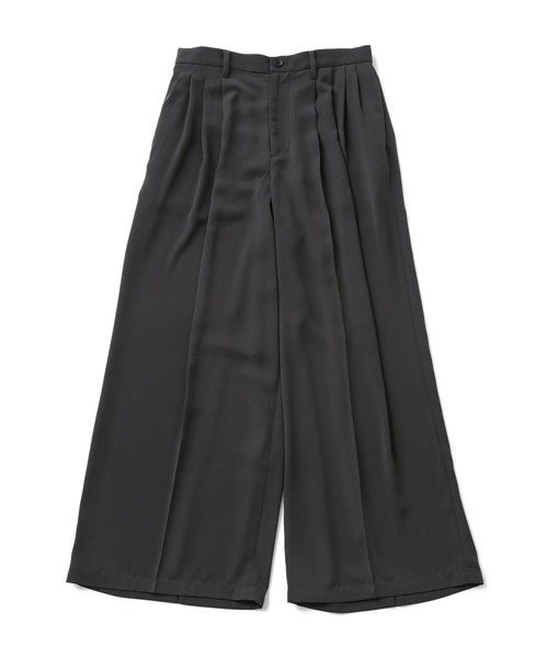 JUNRED(ジュンレッド)の「【 CICA加工・セットアップ対応 】ライトドレス4タックスーパーワイドパンツ(スラックス・メンズ・ブラック/チャコールグレー・L/M/S)」の10枚目の写真