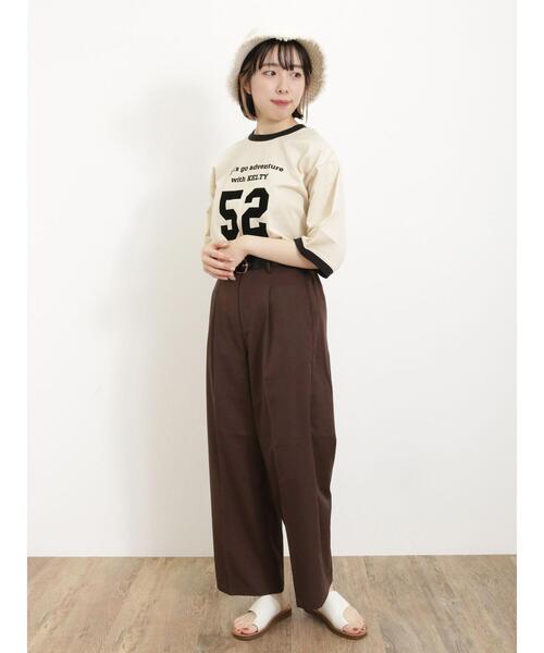 Samansa Mos2（サマンサ モスモス）の「【KELTY×Samansa Mos2】5分袖リンガーTシャツ（Tシャツ/カットソー・レディース・ベージュ/ブラック/グリーン・F）」の7枚目の写真