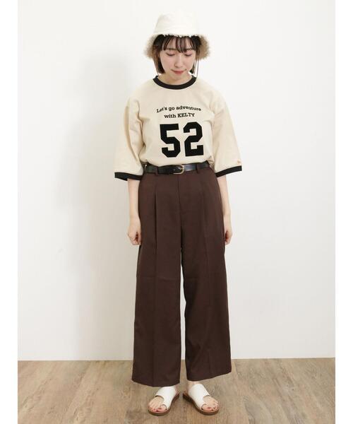 Samansa Mos2（サマンサ モスモス）の「【KELTY×Samansa Mos2】5分袖リンガーTシャツ（Tシャツ/カットソー・レディース・ベージュ/ブラック/グリーン・F）」の8枚目の写真