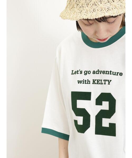 Samansa Mos2（サマンサ モスモス）の「【KELTY×Samansa Mos2】5分袖リンガーTシャツ（Tシャツ/カットソー・レディース・ベージュ/ブラック/グリーン・F）」の9枚目の写真