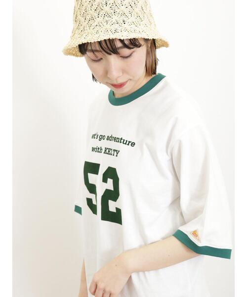 Samansa Mos2（サマンサ モスモス）の「【KELTY×Samansa Mos2】5分袖リンガーTシャツ（Tシャツ/カットソー・レディース・ベージュ/ブラック/グリーン・F）」の10枚目の写真