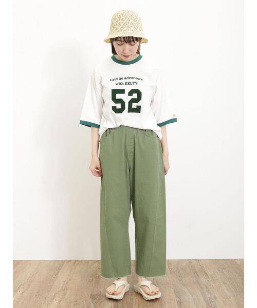 Samansa Mos2（サマンサ モスモス）の「【KELTY×Samansa Mos2】5分袖リンガーTシャツ（Tシャツ/カットソー・レディース・ベージュ/ブラック/グリーン・F）」の13枚目の写真