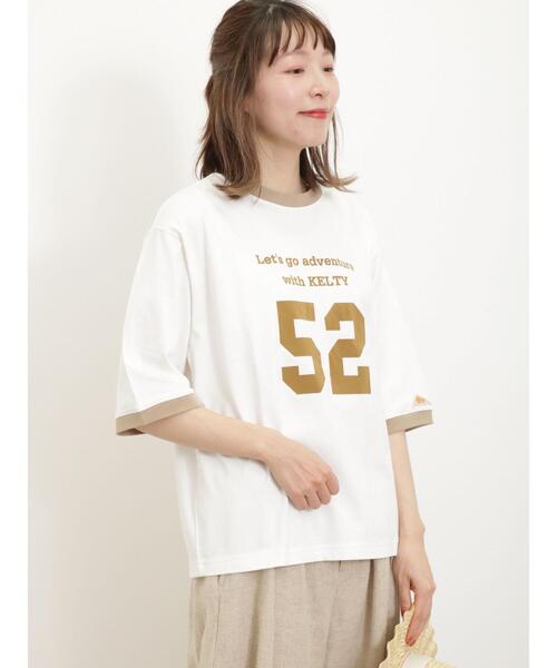 Samansa Mos2（サマンサ モスモス）の「【KELTY×Samansa Mos2】5分袖リンガーTシャツ（Tシャツ/カットソー・レディース・ベージュ/ブラック/グリーン・F）」の15枚目の写真