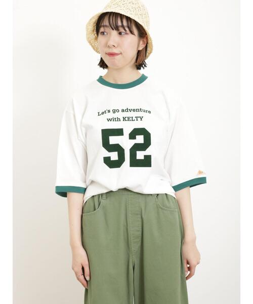 Samansa Mos2（サマンサ モスモス）の「【KELTY×Samansa Mos2】5分袖リンガーTシャツ（Tシャツ/カットソー・レディース・ベージュ/ブラック/グリーン・F）」の21枚目の写真