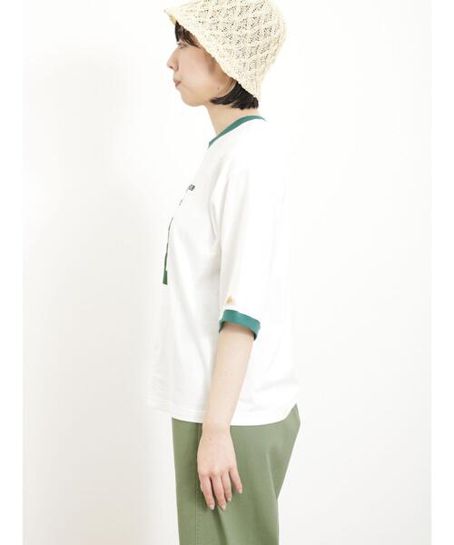 Samansa Mos2（サマンサ モスモス）の「【KELTY×Samansa Mos2】5分袖リンガーTシャツ（Tシャツ/カットソー・レディース・ベージュ/ブラック/グリーン・F）」の22枚目の写真