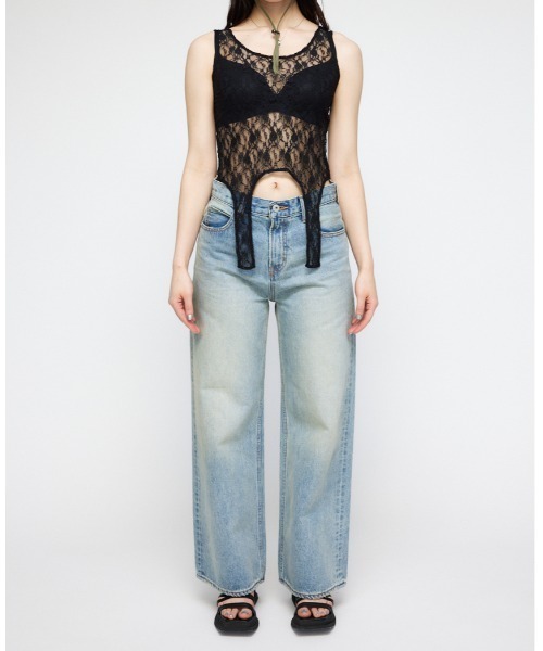 LAGUA GEM（ラグアジェム）の「FLOR LACE タンクトップ（タンクトップ・レディース・ホワイト/ブラック/ライトピンク・FREE）」の21枚目の写真